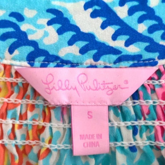 Lilly Pulitzer Elsa silk top bold pattern small - Picture 2 of 8